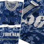 custom air force falcons camouflage abstract blue jersey best selling