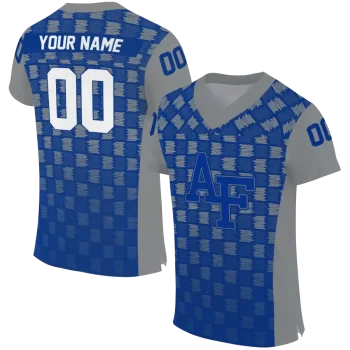 custom air force falcons stacked rectangle blue jersey best selling