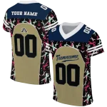 custom akron zips brushstroke xs gold black jersey best selling