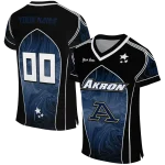 custom akron zips halftone slant blue black jersey best selling