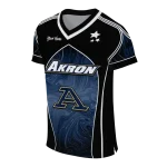 custom akron zips halftone slant blue black jersey best selling