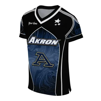custom akron zips halftone slant blue black jersey fashion forward