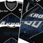 custom akron zips halftone slant blue black jersey best selling