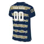 custom akron zips layered grids blue jersey best selling