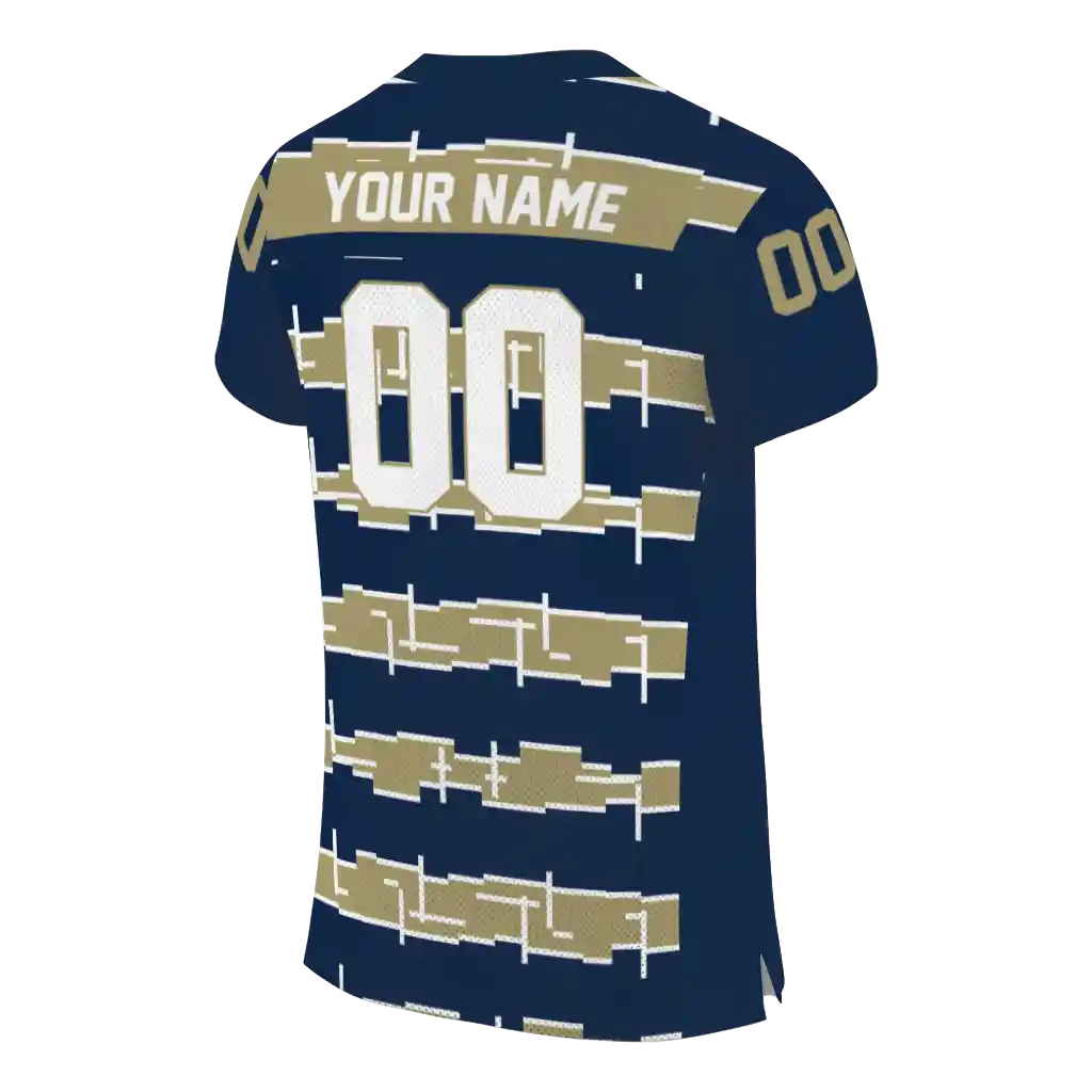 custom akron zips layered grids blue jersey high quality custom akron zips layered grids blue jersey high quality