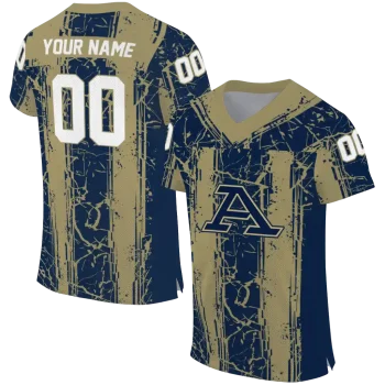 custom akron zips rugged stripes blue jersey best selling