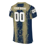 custom akron zips rugged stripes blue jersey best selling