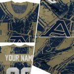 custom akron zips rugged stripes blue jersey best selling
