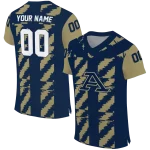 custom akron zips stripe block blue jersey best selling