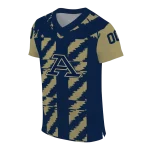 custom akron zips stripe block blue jersey best selling