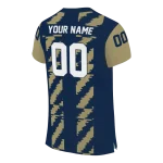 custom akron zips stripe block blue jersey best selling