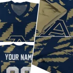 custom akron zips stripe block blue jersey best selling