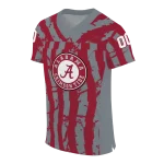 custom alabama crimson tide stripe splatter crimson jersey best selling