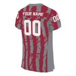 custom alabama crimson tide stripe splatter crimson jersey best selling