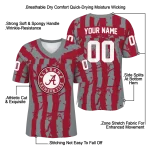 custom alabama crimson tide stripe splatter crimson jersey best selling
