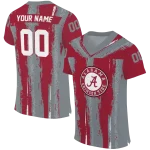 custom alabama crimson tide striped texture crimson jersey best selling
