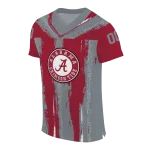 custom alabama crimson tide striped texture crimson jersey best selling