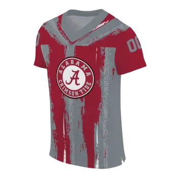 custom alabama crimson tide striped texture crimson jersey fashion forward