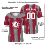 custom alabama crimson tide striped texture crimson jersey best selling