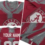 custom alabama crimson tide striped texture crimson jersey best selling