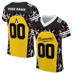 custom appalachian state mountaineers brushstroke xs gold black jersey best selling