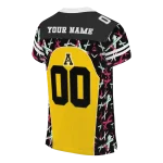 custom appalachian state mountaineers brushstroke xs gold black jersey best selling