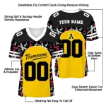 custom appalachian state mountaineers brushstroke xs gold black jersey best selling