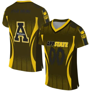 custom appalachian state mountaineers dynamic dots gold jersey best selling