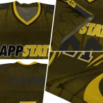 custom appalachian state mountaineers dynamic dots gold jersey best selling