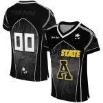 custom appalachian state mountaineers halftone slant black jersey best selling