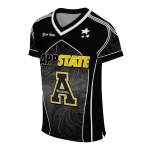 custom appalachian state mountaineers halftone slant black jersey best selling