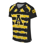 custom appalachian state mountaineers layered grids black jersey best selling