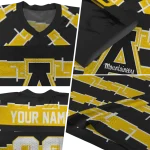 custom appalachian state mountaineers layered grids black jersey best selling