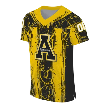 custom appalachian state mountaineers rugged stripes black jersey fashion forward