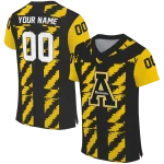 custom appalachian state mountaineers stripe block black jersey best selling