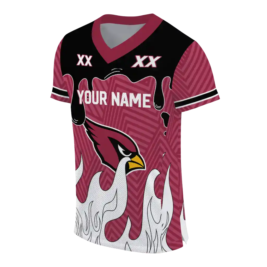 custom arizona cardinals dripping flames red white jersey fashion forward custom arizona cardinals dripping flames red white jersey fashion forward