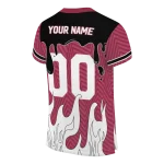 custom arizona cardinals dripping flames red white jersey best selling