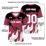 custom arizona cardinals dripping flames red white jersey best selling