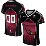 custom arizona cardinals halftone slant red black jersey best selling