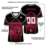 custom arizona cardinals halftone slant red black jersey best selling