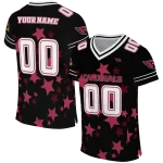 custom arizona cardinals star cluster black jersey best selling