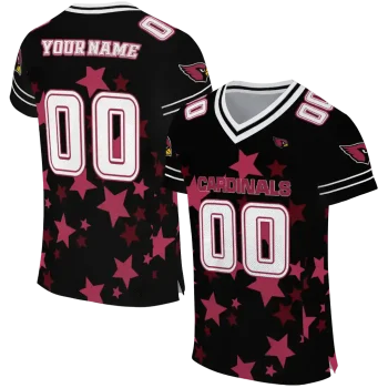 custom arizona cardinals star cluster black jersey best selling