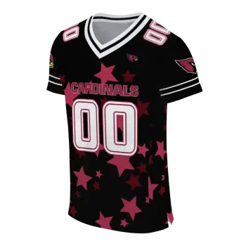 custom arizona cardinals star cluster black jersey fashion forward