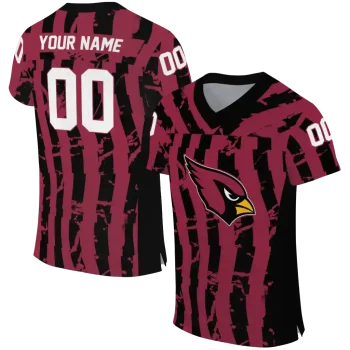 custom arizona cardinals stripe splatter red jersey best selling