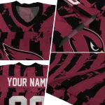 custom arizona cardinals stripe splatter red jersey best selling