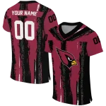 custom arizona cardinals striped texture red jersey best selling