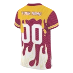 custom arizona state sun devils dripping flames maroon white jersey best selling