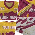 custom arizona state sun devils dripping flames maroon white jersey best selling