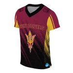 custom arizona state sun devils halftone flow maroon black jersey best selling