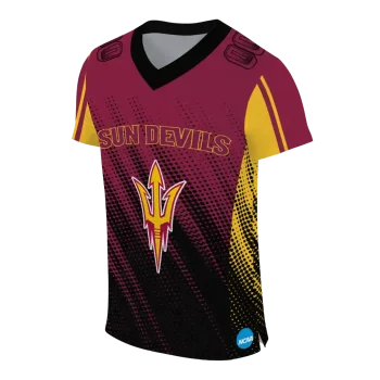 custom arizona state sun devils halftone flow maroon black jersey fashion forward